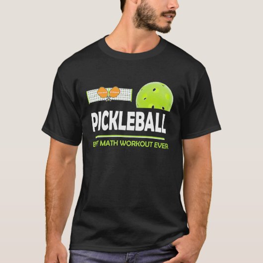 clever Pickleball best math workout ever T-shirt (Voorkant)