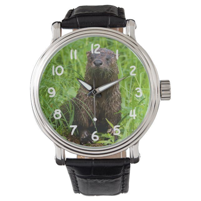 Clever River Otter Horloge (Voorkant)