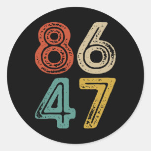 Clic 80s Style 8647 Anti Trump Ronde Sticker