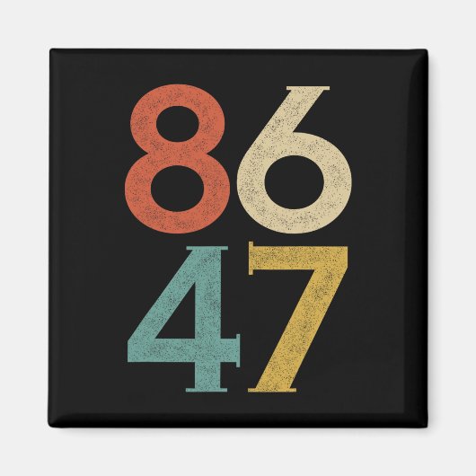 Clic  80s Style 86 47 Anti Trump Magneet (Voorkant)