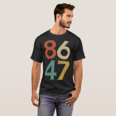 Clic  80s Style 86 47 Anti Trump T-shirt (Voorkant volledig)