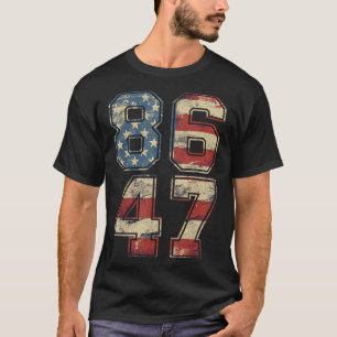 Clic 80s Style 86 47 Anti Trump Vlag T-shirt