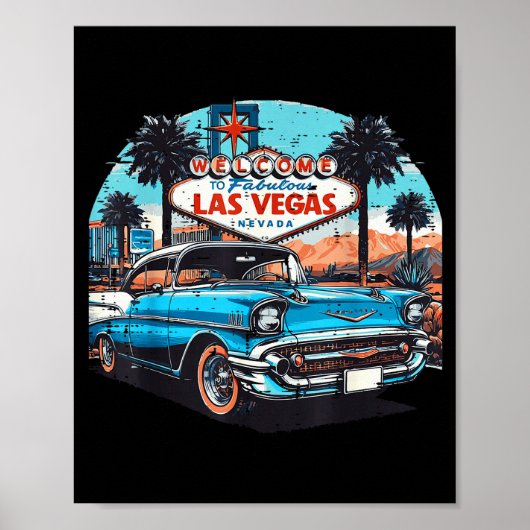 Clic Car Welcome Las Vegas Vacation Summer Men Wom Poster (Voorkant)