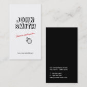 Clic ! Carte de visite de danse des textes (Devant / Derrière)