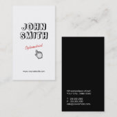 Clic ! Carte de visite d'optométriste des textes (Devant / Derrière)