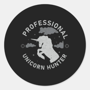 Clic Eenhoorn Jacht Seizoen Een stoute Poly Eenhoo Ronde Sticker