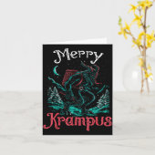 Clic Folklore Christmas Merry Krampus Festive Horr Kaart (Gele Bloem)