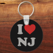 Clic I Love Nj Y2k Souvenir I Heart New Jersey Sleutelhanger (Voorkant)