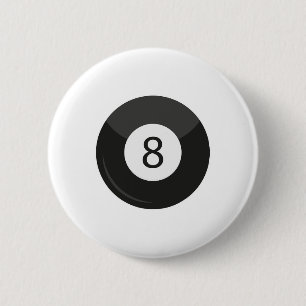 Clic Magic 8 Acht LL biljart poolspeler Volwassen Ronde Button 5,7 Cm