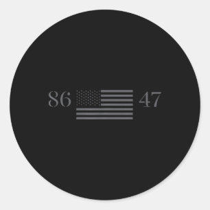 Clic Vintage 80s Stijl 86 47 Trump 8647 Ronde Sticker