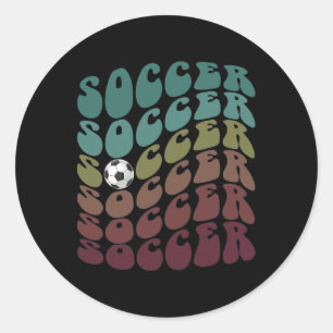 Clic Voetbal Alleen Meisje Dat Doelpunten Scoren K Ronde Sticker