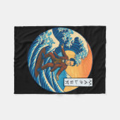 Clical Musician Mahler Ukiyo-e Surfing  Fleece Deken (Voorkant (Horizontaal))