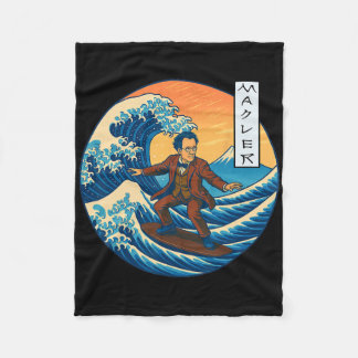 Clical Musician Mahler Ukiyo-e Surfing  Fleece Deken