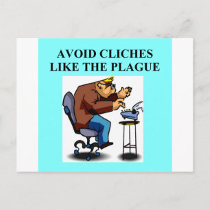 CLICHE joke for writers and authors Briefkaart