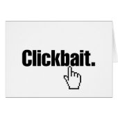 Clickbait. Carte de voeux (Devant horizontal)
