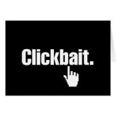 Clickbait. Carte de voeux (Devant horizontal)