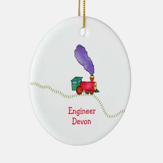 Clickety Clack Train Keramisch Ornament (Rechts)