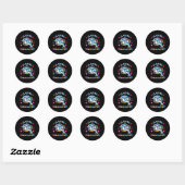 Clicking Into Kindergarten Dolphin Back To School Ronde Sticker (Vel)