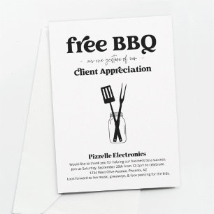 Client Appreciation Business BBQ Party Invitation Kaart