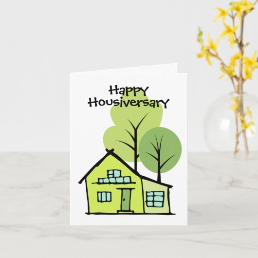 Client Appreciation Happy Housiever Home Kaart (Gele Bloem)