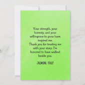 Client Appreciation Note – Green Pastel Floral Bedankkaart (Achterkant)