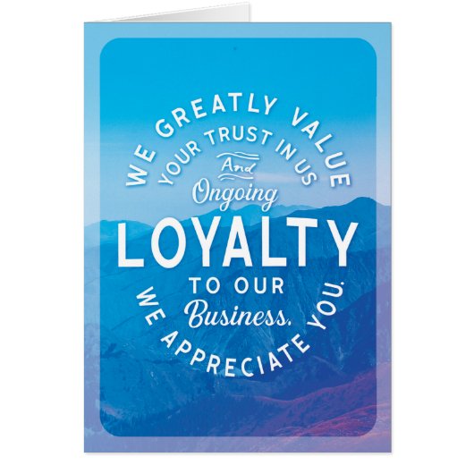 Client Business Merci pour votre fidélité et votre (Devant)