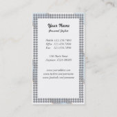 Client chic, carte de visite personnel de client (Dos)