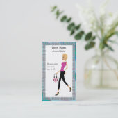 Client chic, carte de visite personnel de client (Debout devant)