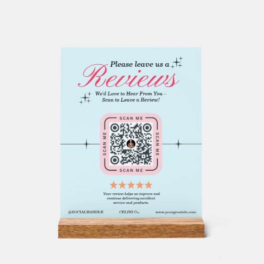 Client - Code QR féminin rose personnalisé (Recto)