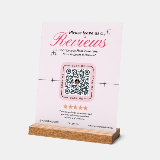 Client - Code QR féminin rose personnalisé (Angle)