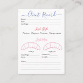 Client d'extension Eyelash Formulaire de Carte de  (Devant)