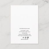 Client d'extension Eyelash Formulaire de Carte de (Dos)