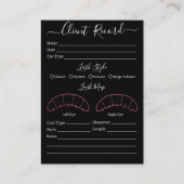 Client d'extension Eyelash Formulaire de Carte de  (Devant)