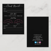 Client d'extension Eyelash Formulaire de Carte de  (Devant / Derrière)