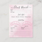 Client d'extension Eyelash Formulaire de Carte de  (Devant)