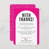 CLIENT MERCI moderne arch fuschia rose rose noir (Devant / Derrière)