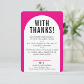 CLIENT MERCI moderne arch fuschia rose rose noir (Debout devant)