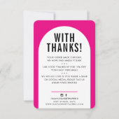 CLIENT MERCI moderne arch fuschia rose rose noir (Devant)