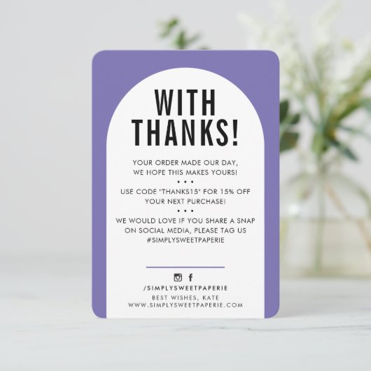 CLIENT MERCI moderne arche violet violet noir (Debout devant)