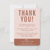 CLIENT MERCI moderne mignon argile rose pâle (Devant)