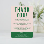 CLIENT MERCI moderne mignon rose pâle vert rose (Debout devant)