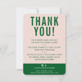 CLIENT MERCI moderne mignon rose pâle vert rose (Devant)