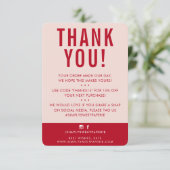CLIENT MERCI moderne mignon rose rose foncé rouge (Debout devant)