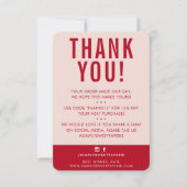 CLIENT MERCI moderne mignon rose rose foncé rouge (Devant)