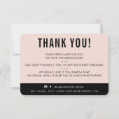 CLIENT MERCI moderne rose pâle noir (Devant)