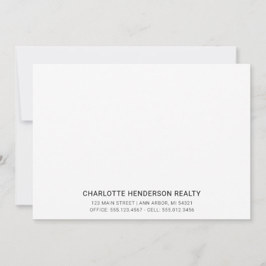 Client New Home Flat - Hartelijk dank - Kaart (Achterkant)