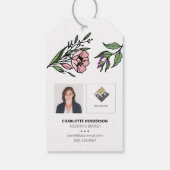 Client Pop op Logo onroerend goed Cadeaulabel (Achterkant)