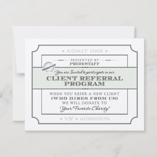 Client Reference Program Invite Kaart (Voorkant)