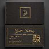 Client Services Monogrammed QR Code Visitekaartje
