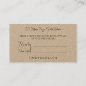 Cliënt Verwijs een Kaart van de Verwijzing van de  (Achterkant)